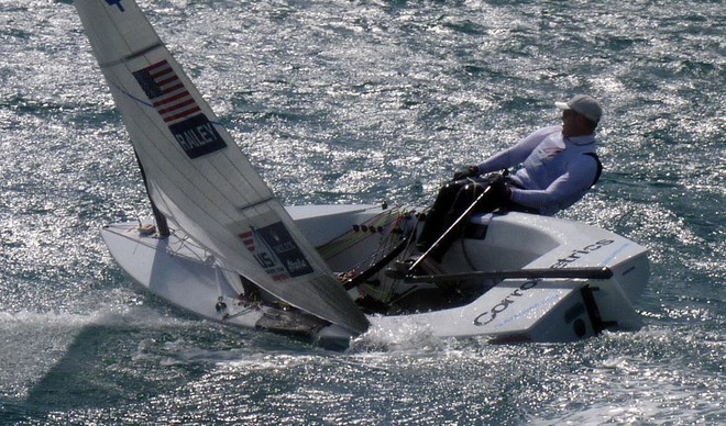 Zach Railey upwind - Finns at Weymouth and Portland International Regatta 2011 -  Robert Deaves -IFA - Perth 2011 ISAF Sailing World Championships © Robert Deaves/Finn Class http://www.finnclass.org